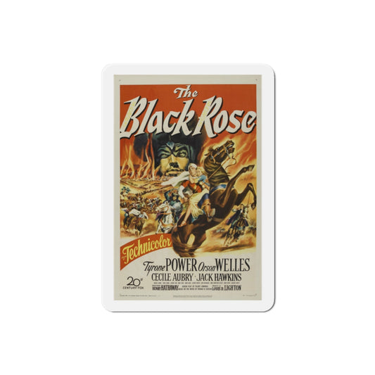 The Black Rose 1950 Movie Poster Die-Cut Magnet-2 Inch-The Sticker Space