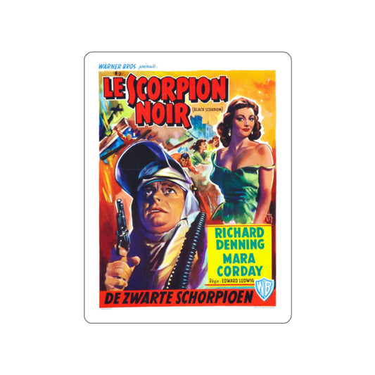 THE BLACK SCORPION (BELGIAN) 1957 Movie Poster STICKER Vinyl Die-Cut Decal-White-The Sticker Space