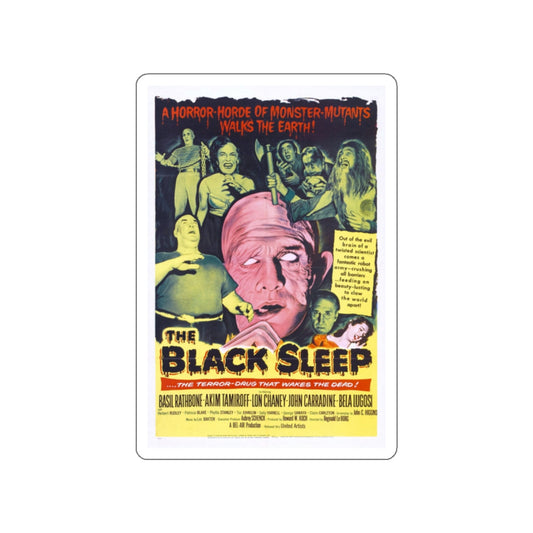 THE BLACK SLEEP 1956 Movie Poster STICKER Vinyl Die-Cut Decal-White-The Sticker Space