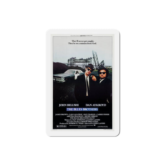 The Blues Brothers 1980 Movie Poster Die-Cut Magnet-2" x 2"-The Sticker Space