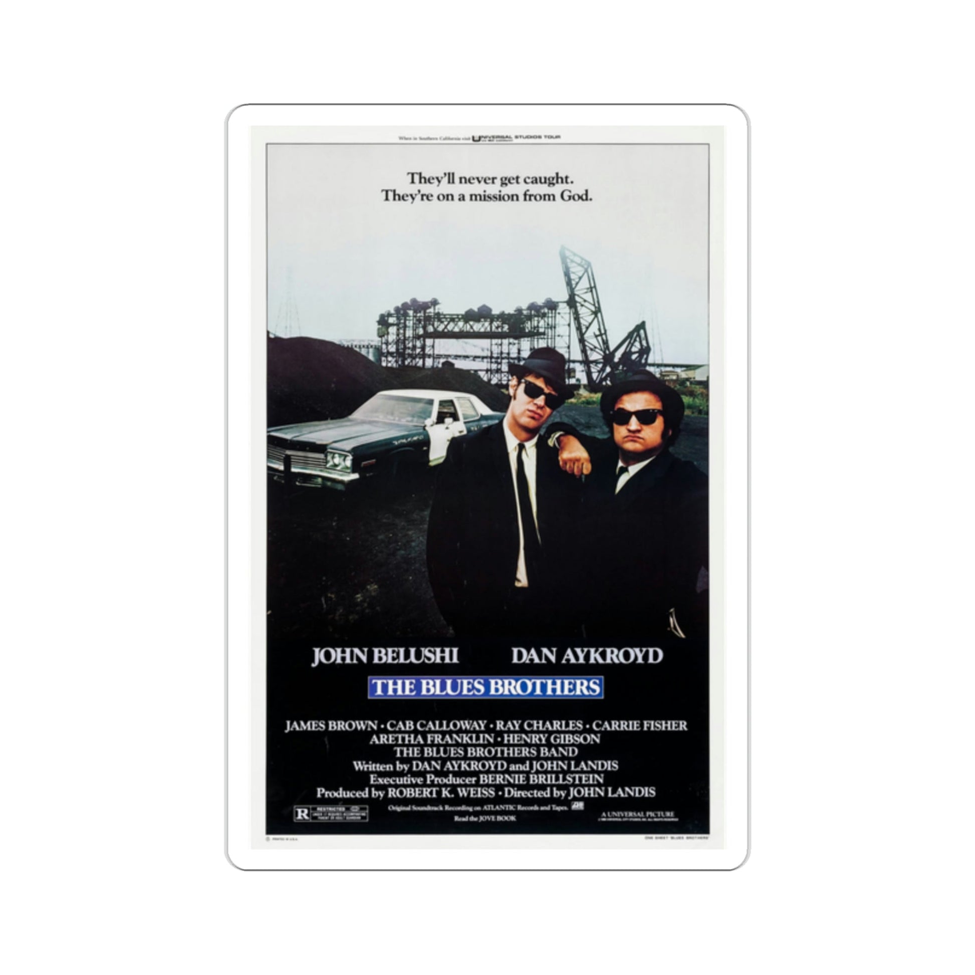 The Blues Brothers 1980 Movie Poster STICKER Vinyl Die-Cut Decal-2 Inch-The Sticker Space