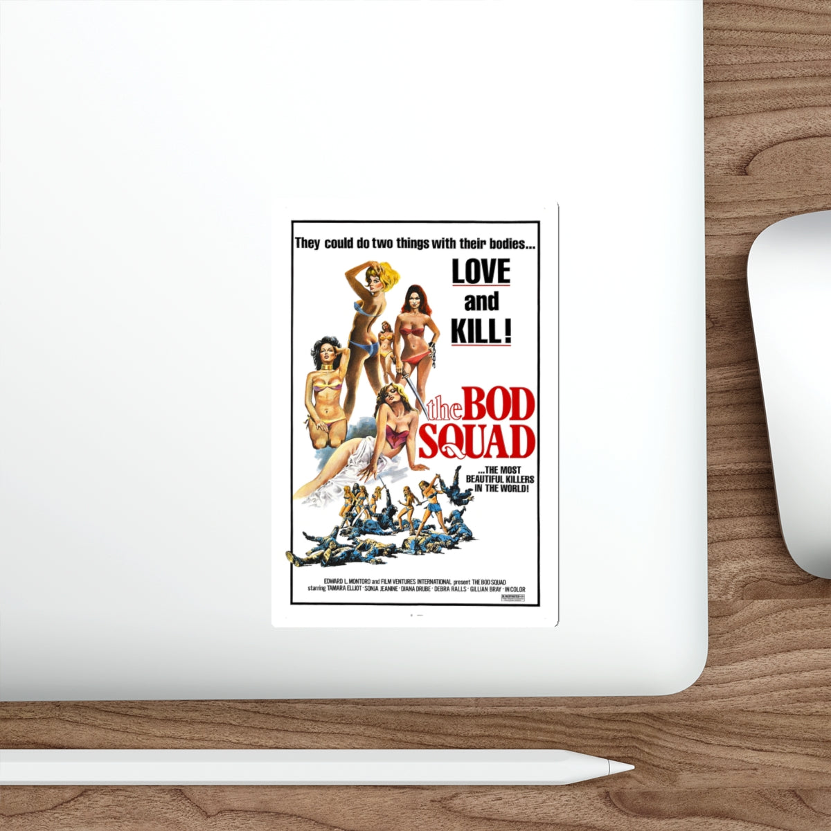 THE BOD SQUAD (VIRGINS OF THE SEVEN SEAS) 1974 Movie Poster STICKER Vinyl Die-Cut Decal-The Sticker Space