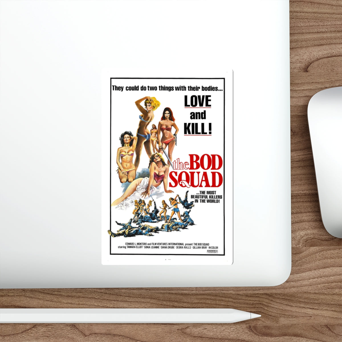 THE BOD SQUAD (VIRGINS OF THE SEVEN SEAS) 1974 Movie Poster STICKER Vinyl Die-Cut Decal-The Sticker Space