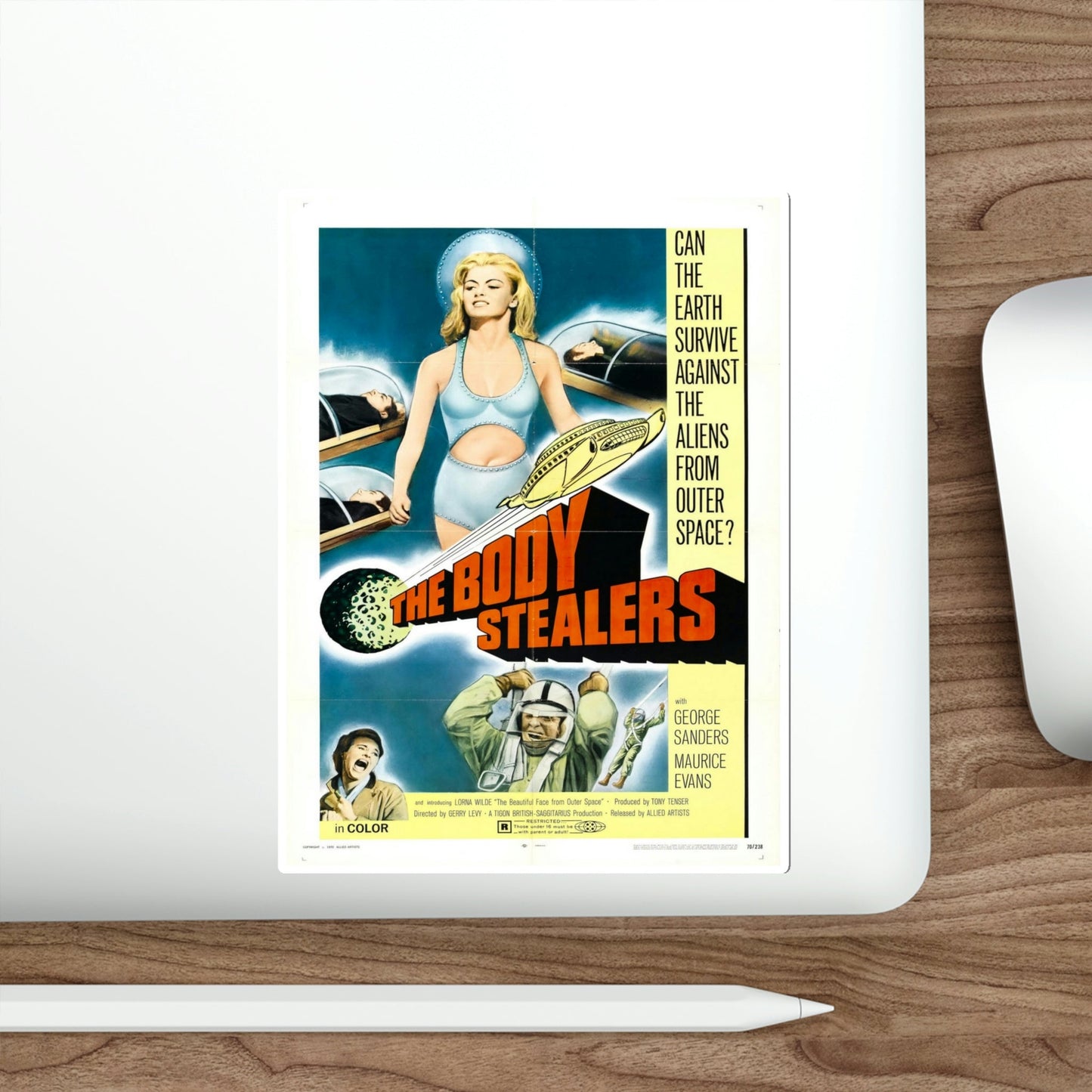 The Body Stealers aka Thin Air 1969 Movie Poster STICKER Vinyl Die-Cut Decal-The Sticker Space