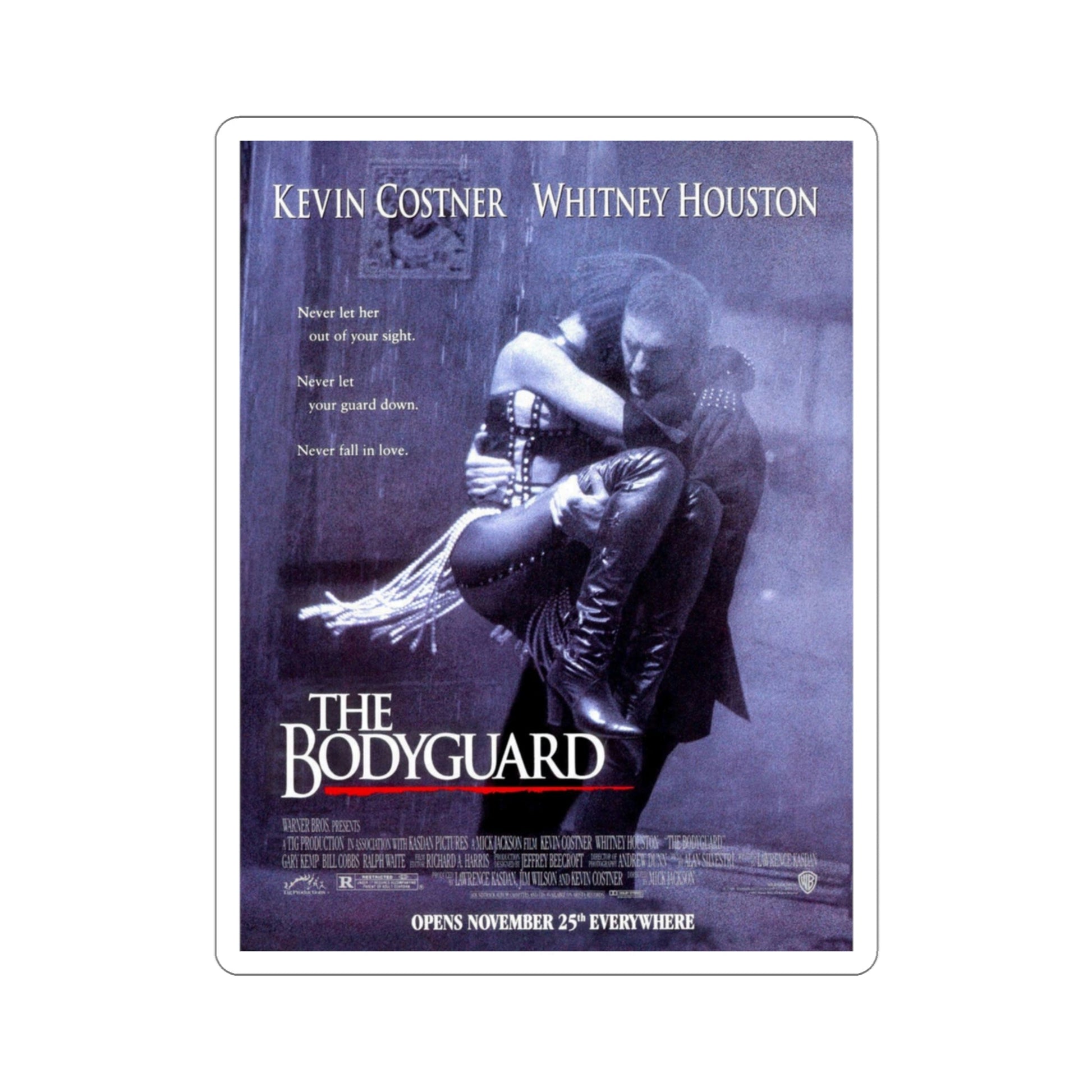 The Bodyguard 1992 Movie Poster STICKER Vinyl Die-Cut Decal-3 Inch-The Sticker Space