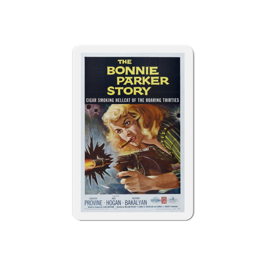 The Bonnie Parker Story 1958 Movie Poster Die-Cut Magnet-2 Inch-The Sticker Space