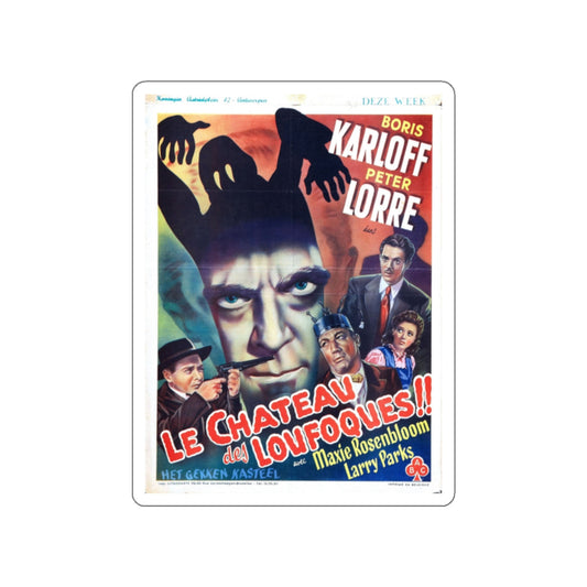 THE BOOGIE MAN WILL GET YOU (BELGIAN) 1942 Movie Poster STICKER Vinyl Die-Cut Decal-White-The Sticker Space