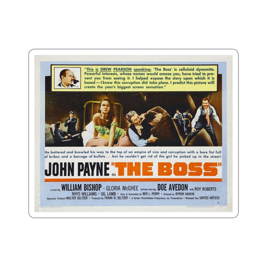 The Boss 1956 Movie Poster STICKER Vinyl Die-Cut Decal-6 Inch-The Sticker Space