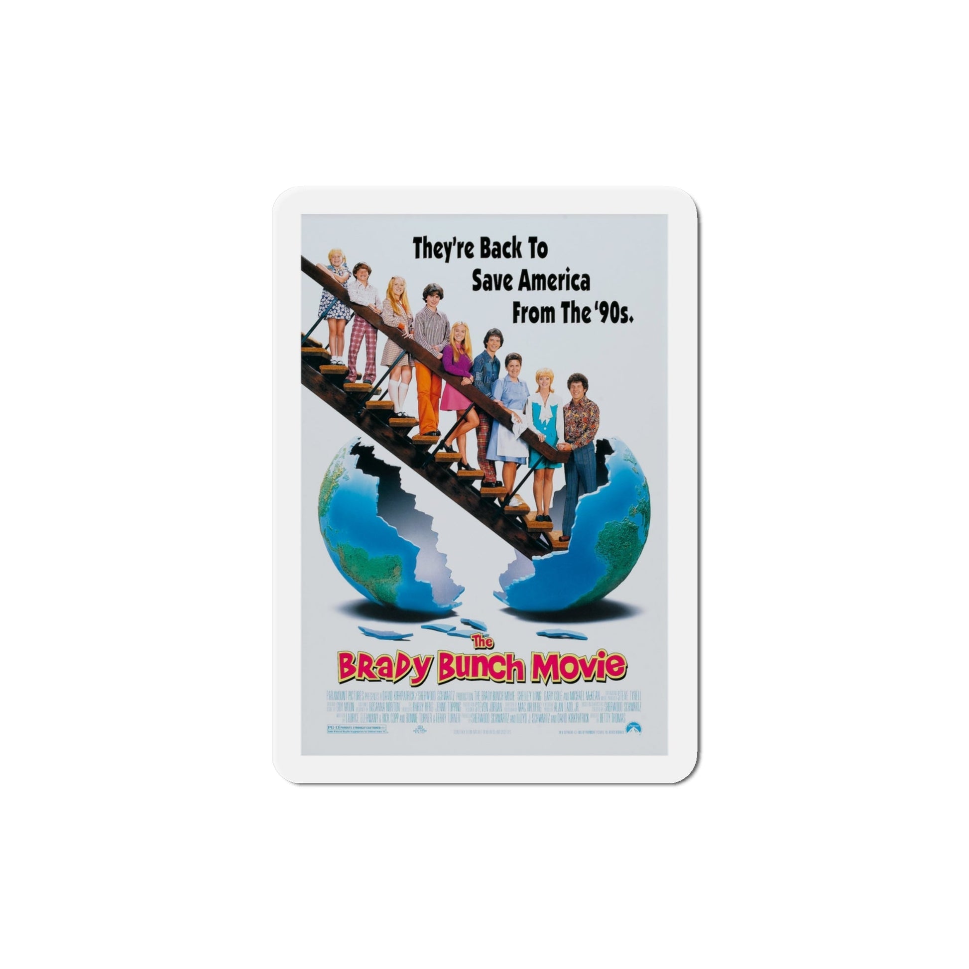 The Brady Bunch Movie 1995 Movie Poster Die-Cut Magnet-4" x 4"-The Sticker Space