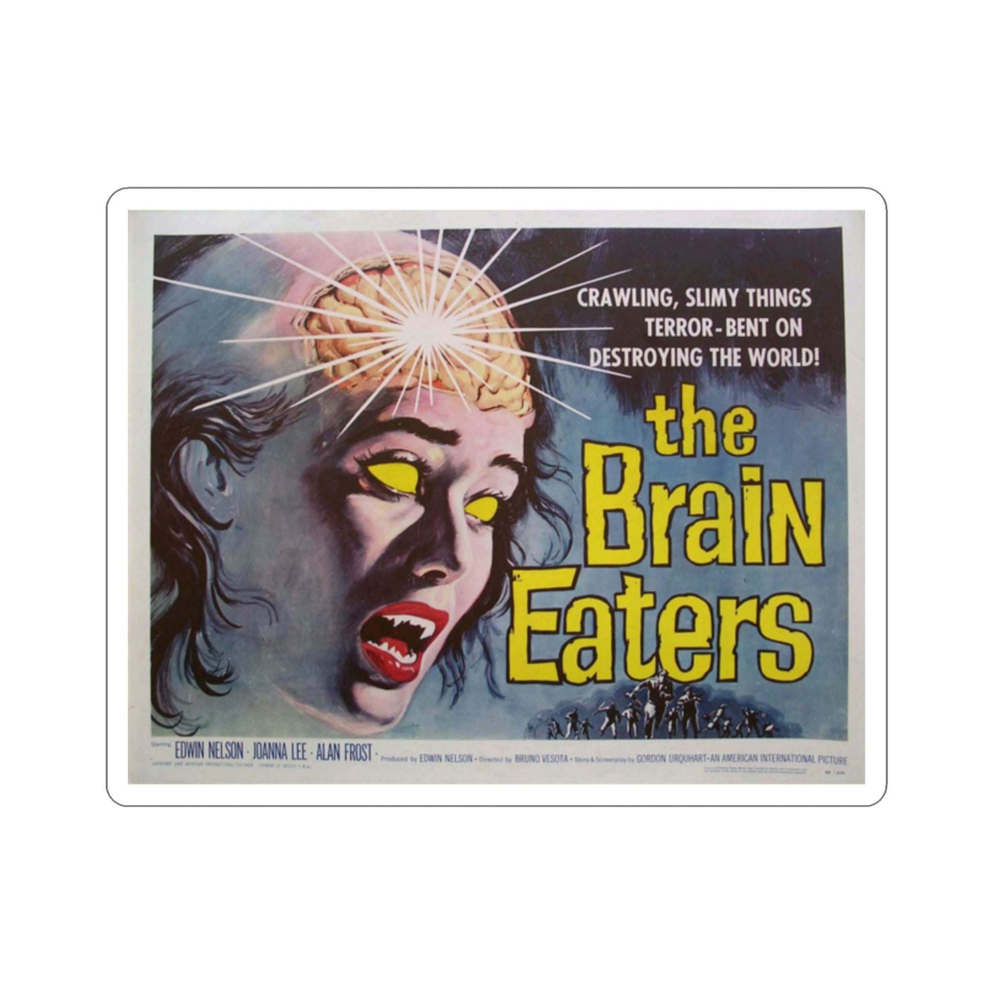 The Brain Eaters 1958 Movie Poster STICKER Vinyl Die-Cut Decal-2 Inch-The Sticker Space