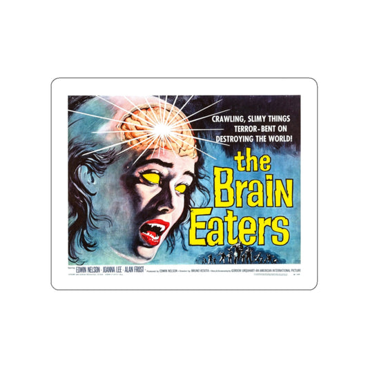 THE BRAIN EATERS (2) 1958 Movie Poster STICKER Vinyl Die-Cut Decal-White-The Sticker Space