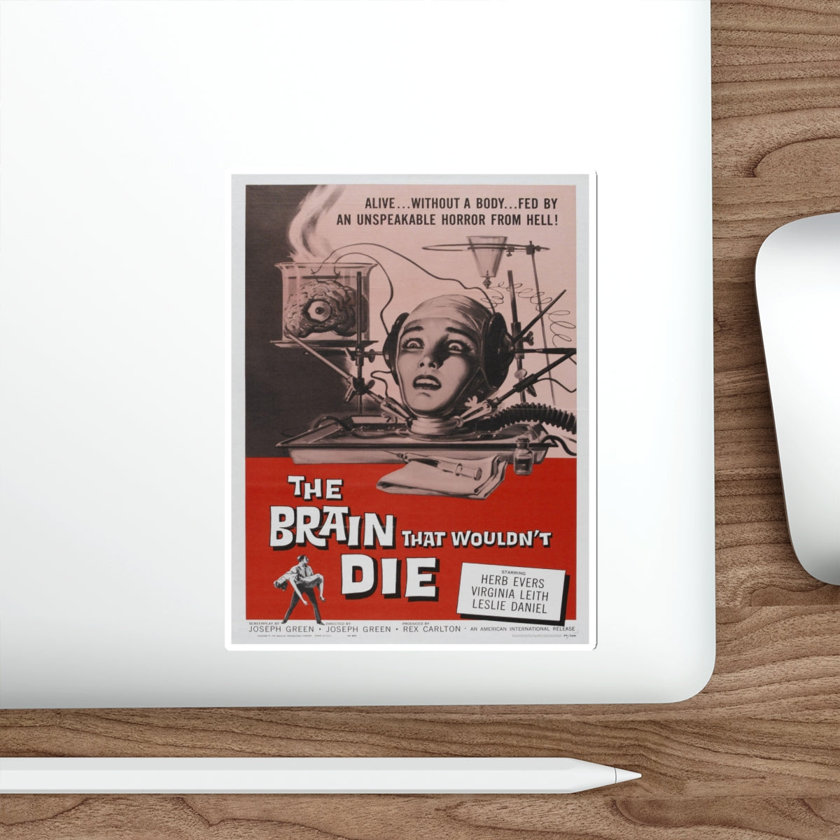 THE BRAIN THAT WOULDN'T DIE 1962 Movie Poster STICKER Vinyl Die-Cut Decal-The Sticker Space
