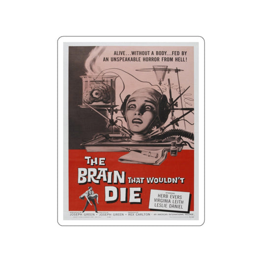 THE BRAIN THAT WOULDN'T DIE 1962 Movie Poster STICKER Vinyl Die-Cut Decal-White-The Sticker Space