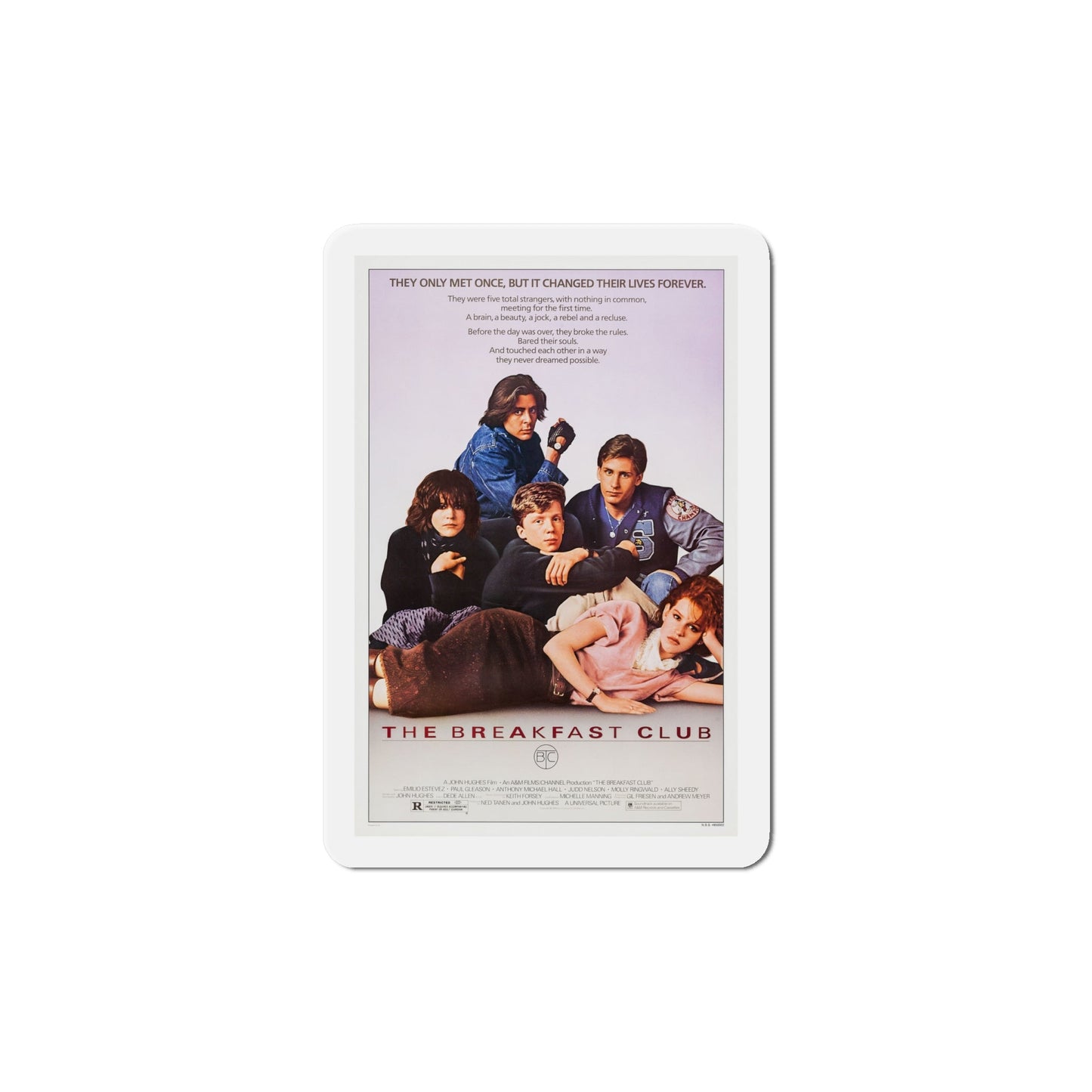 The Breakfast Club 1985 Movie Poster Die-Cut Magnet-6 × 6"-The Sticker Space