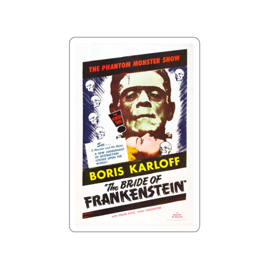 THE BRIDE OF FRANKENSTEIN (2) 1935 Movie Poster STICKER Vinyl Die-Cut Decal-White-The Sticker Space