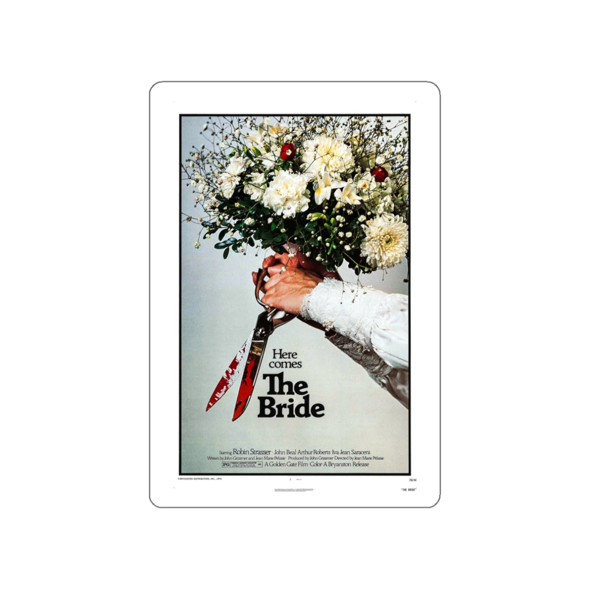 THE BRIDE (THE HOUSE THAT CRIED MURDER) 3 1973 Movie Poster STICKER Vinyl Die-Cut Decal-White-The Sticker Space