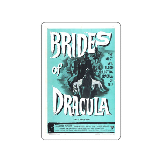 THE BRIDES OF DRACULA (2) 1960 Movie Poster STICKER Vinyl Die-Cut Decal-White-The Sticker Space