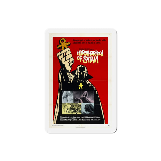 The Brotherhood of Satan 1971 Movie Poster Die-Cut Magnet-2" x 2"-The Sticker Space