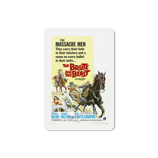 The Brute and the Beast 1968 Movie Poster Die-Cut Magnet-2 Inch-The Sticker Space