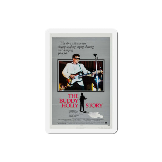 The Buddy Holly Story 1978 Movie Poster Die-Cut Magnet-2" x 2"-The Sticker Space