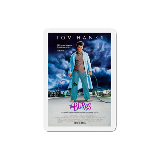 The 'burbs 1989 Movie Poster Die-Cut Magnet-2" x 2"-The Sticker Space