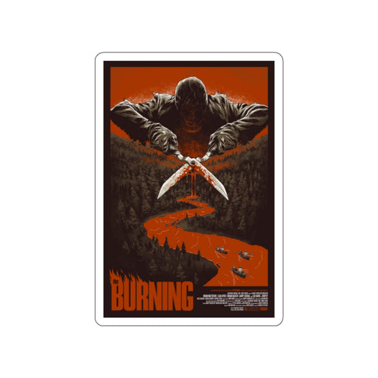THE BURNING (MONDO) 1981 Movie Poster STICKER Vinyl Die-Cut Decal-White-The Sticker Space