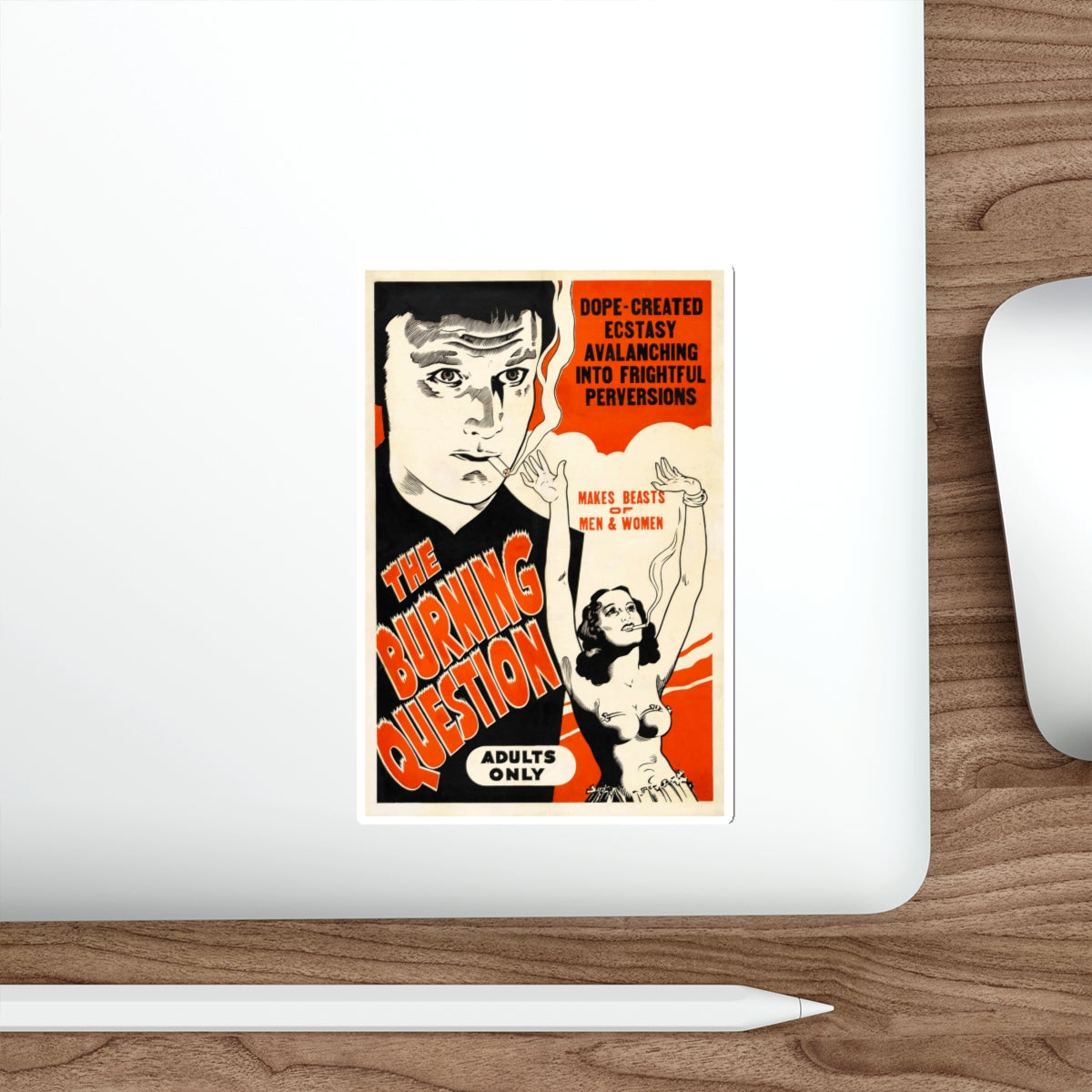 THE BURNING QUESTION (REEFER MADNESS) 1936 Movie Poster STICKER Vinyl Die-Cut Decal-The Sticker Space