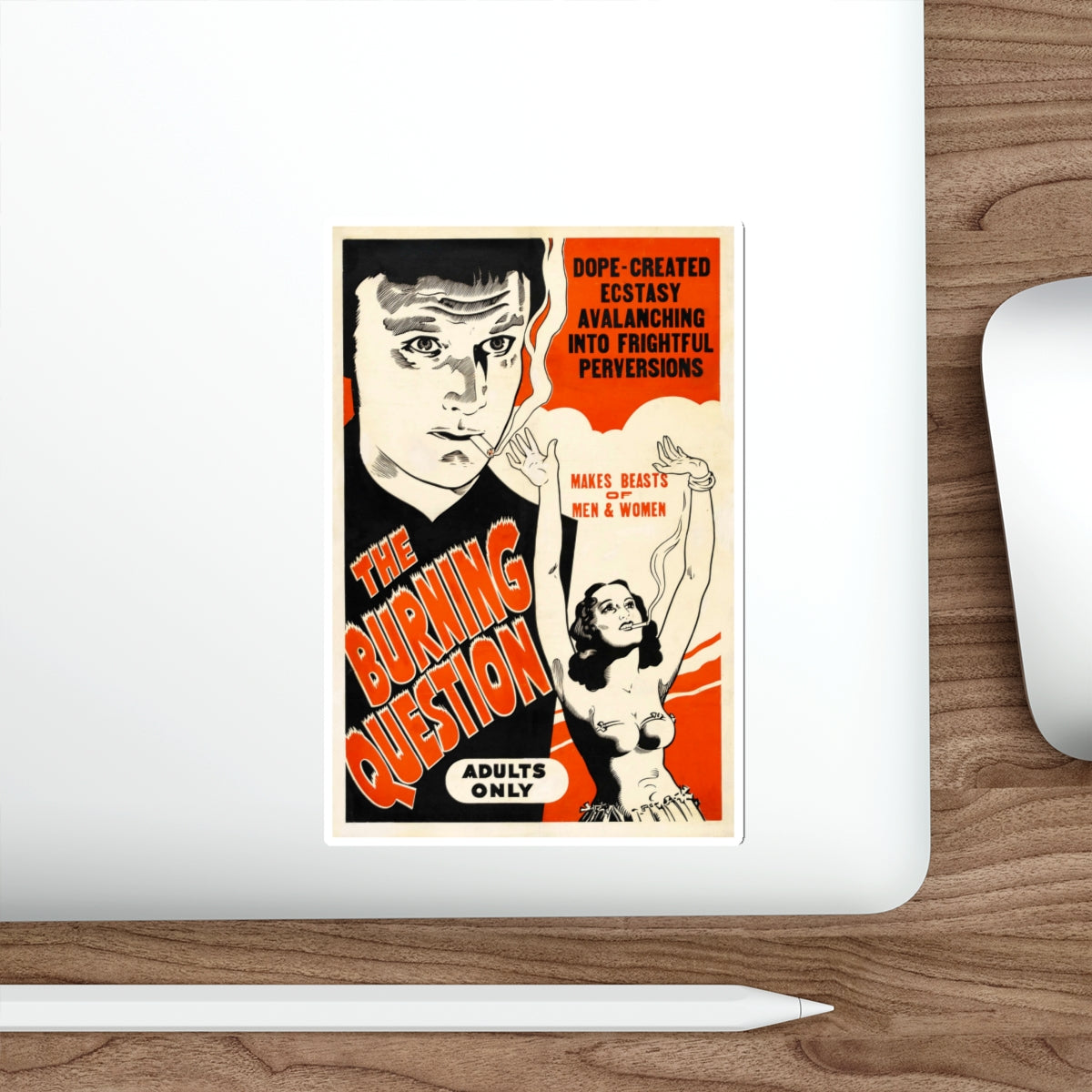 THE BURNING QUESTION (REEFER MADNESS) 1936 Movie Poster STICKER Vinyl Die-Cut Decal-The Sticker Space