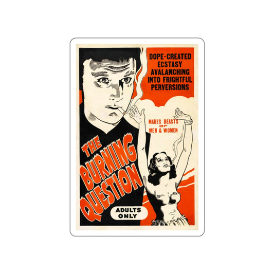 THE BURNING QUESTION (REEFER MADNESS) 1936 Movie Poster STICKER Vinyl Die-Cut Decal-White-The Sticker Space