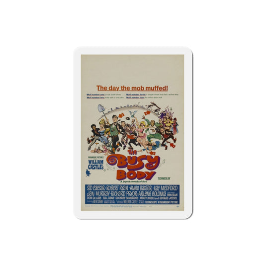 The Busy Body 1967 Movie Poster Die-Cut Magnet-2 Inch-The Sticker Space