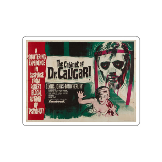 THE CABINET OF CALIGARI 1962 Movie Poster STICKER Vinyl Die-Cut Decal-White-The Sticker Space