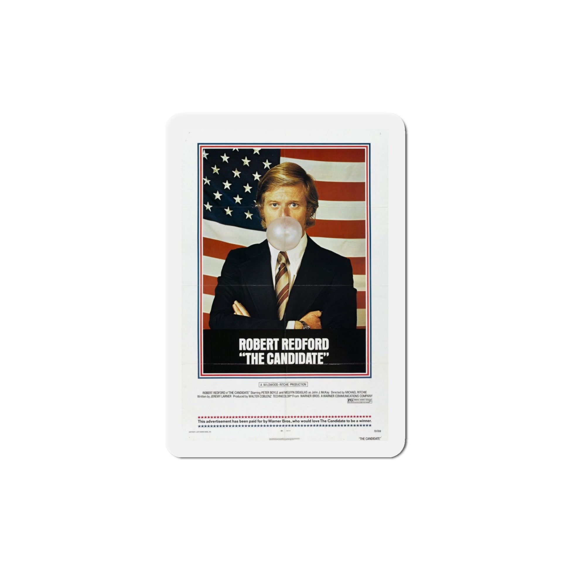 The Candidate 1972 Movie Poster Die-Cut Magnet-4" x 4"-The Sticker Space