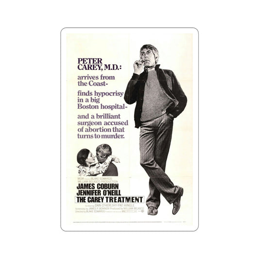 The Carey Treatment 1972 Movie Poster STICKER Vinyl Die-Cut Decal-6 Inch-The Sticker Space