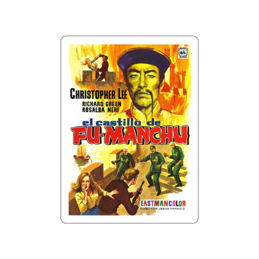 THE CASTLE OF FU-MANCHU 1969 Movie Poster STICKER Vinyl Die-Cut Decal-White-The Sticker Space