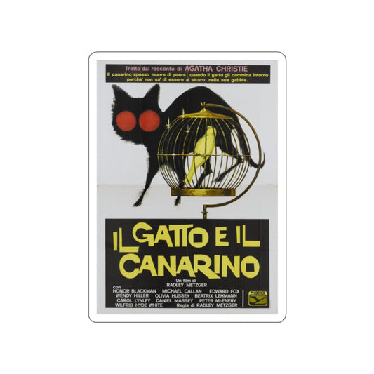 THE CAT AND THE CANARY (2) 1978 Movie Poster STICKER Vinyl Die-Cut Decal-White-The Sticker Space
