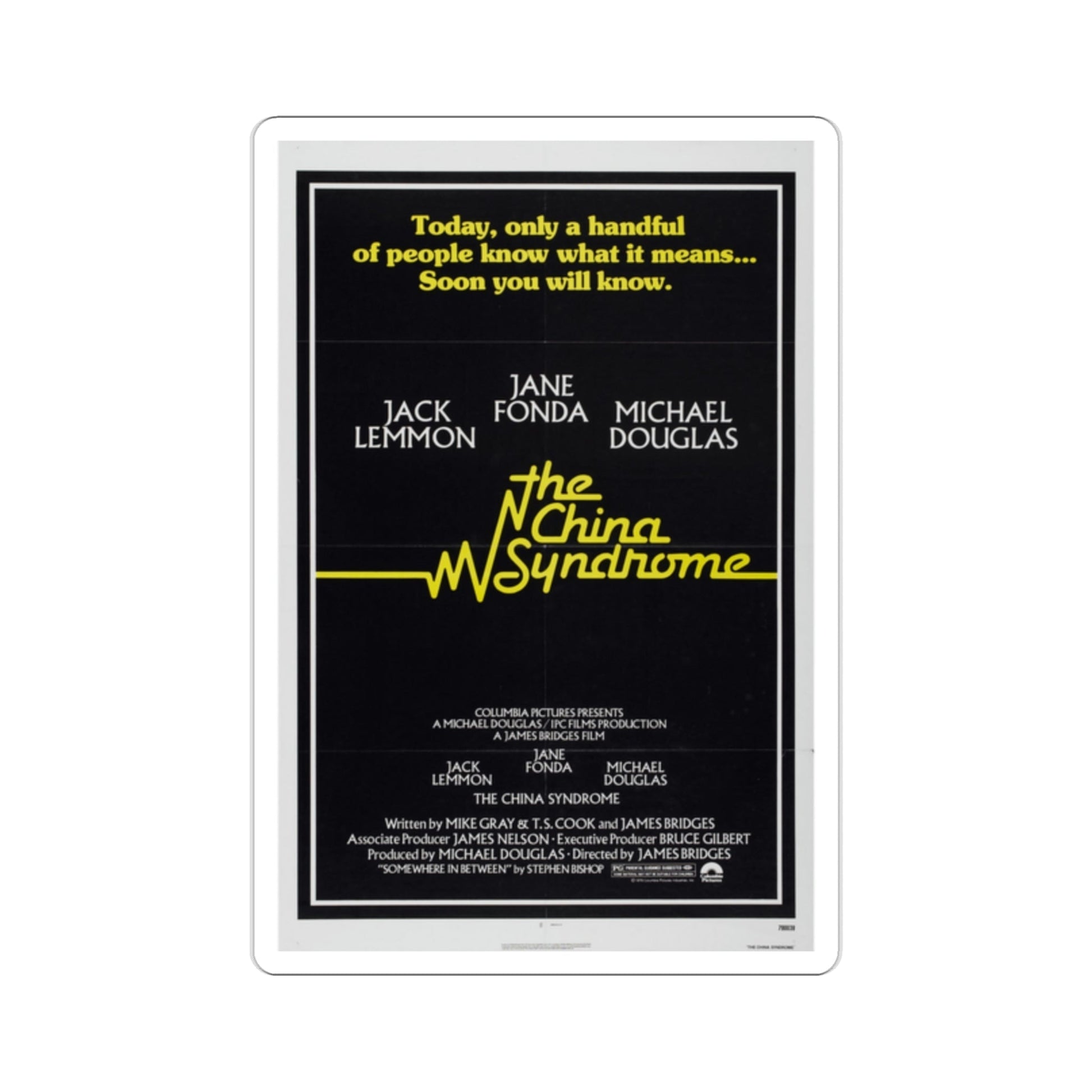 The China Syndrome 1979 Movie Poster STICKER Vinyl Die-Cut Decal-2 Inch-The Sticker Space