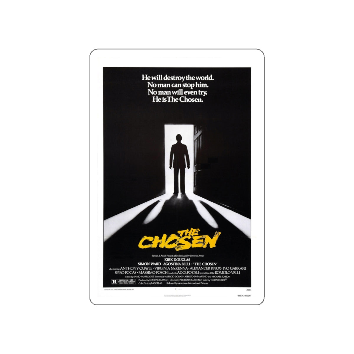 THE CHOSEN 1981 Movie Poster STICKER Vinyl Die-Cut Decal-White-The Sticker Space