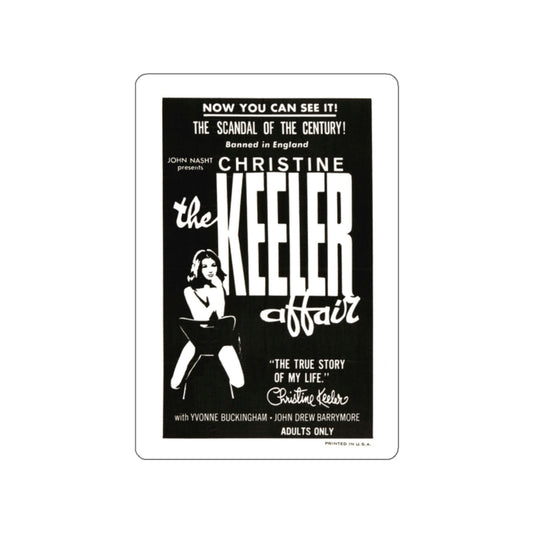 THE CHRISTINE KEELER AFFAIR 1963 Movie Poster STICKER Vinyl Die-Cut Decal-White-The Sticker Space