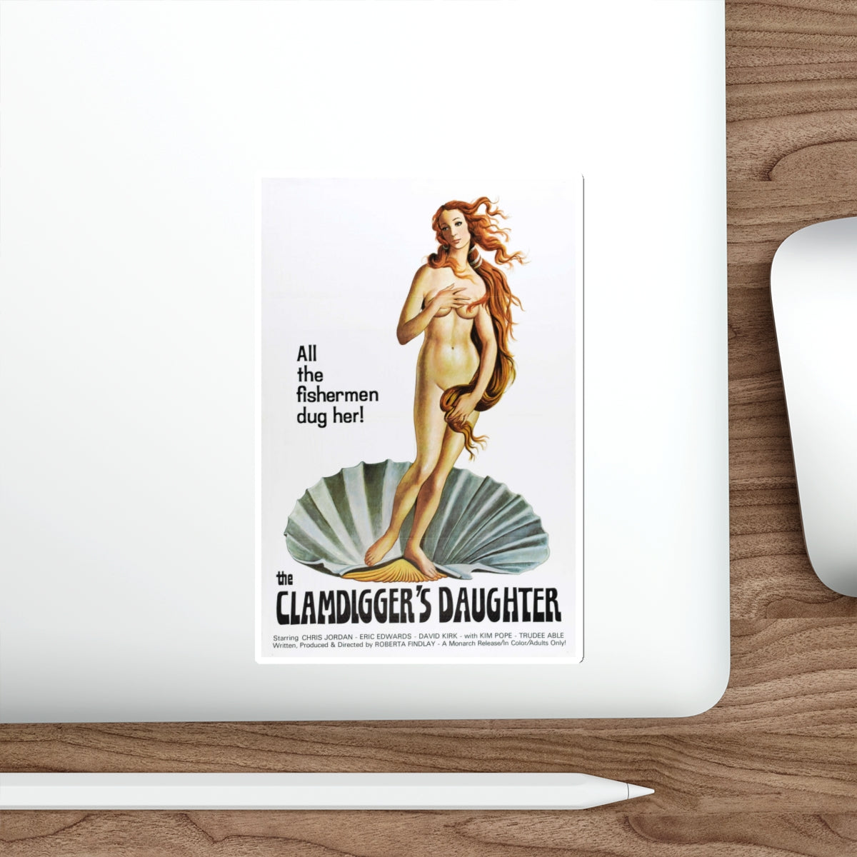 THE CLAMDIGGERS DAUGHTER 1974 Movie Poster STICKER Vinyl Die-Cut Decal-The Sticker Space