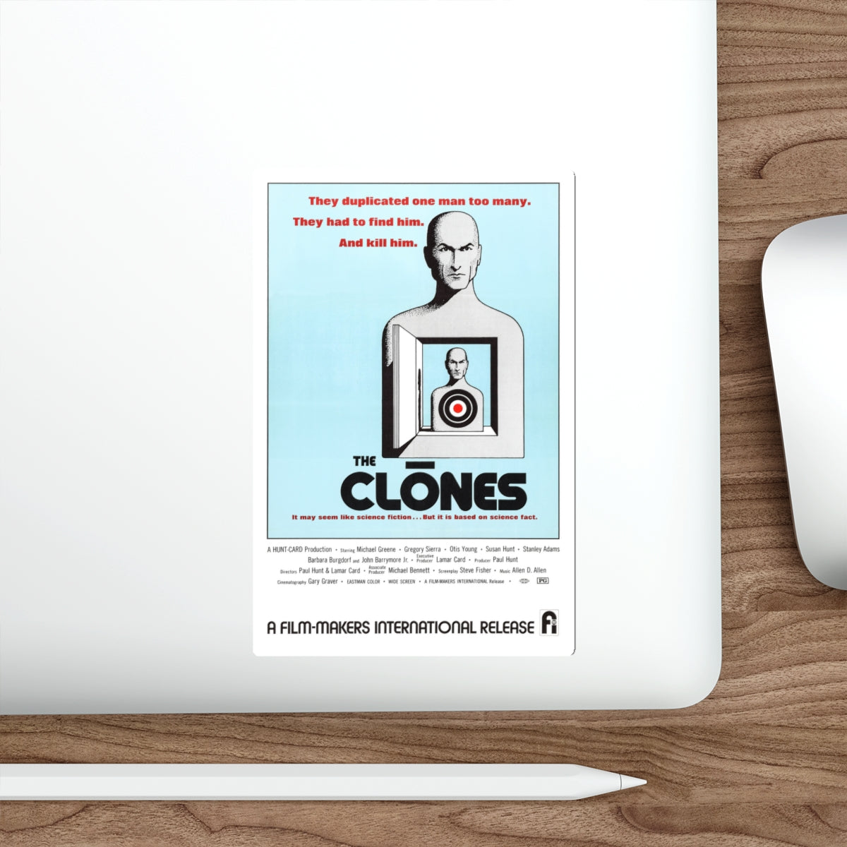 THE CLONES 1973 Movie Poster STICKER Vinyl Die-Cut Decal-The Sticker Space