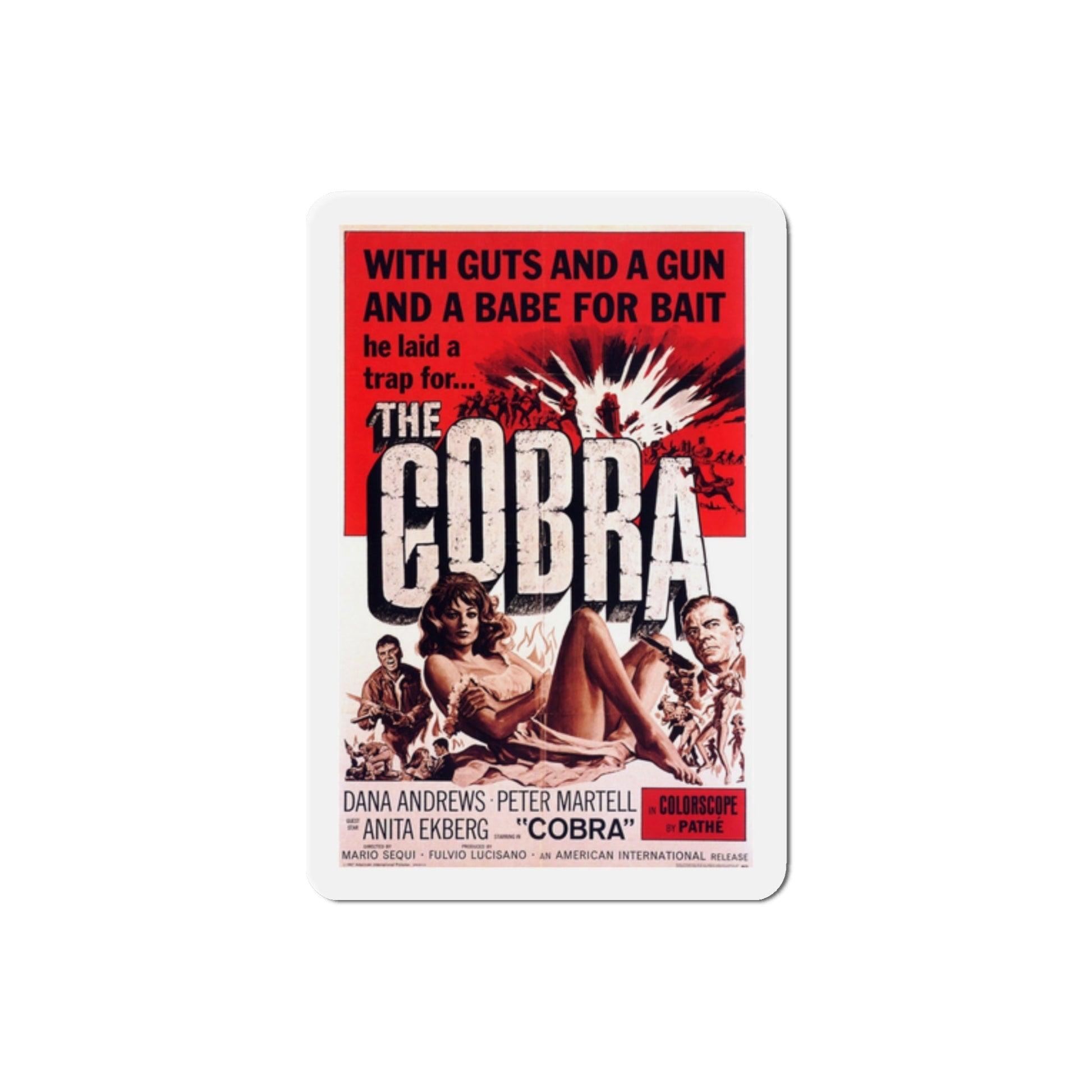 The Cobra 1968 Movie Poster Die-Cut Magnet-2 Inch-The Sticker Space