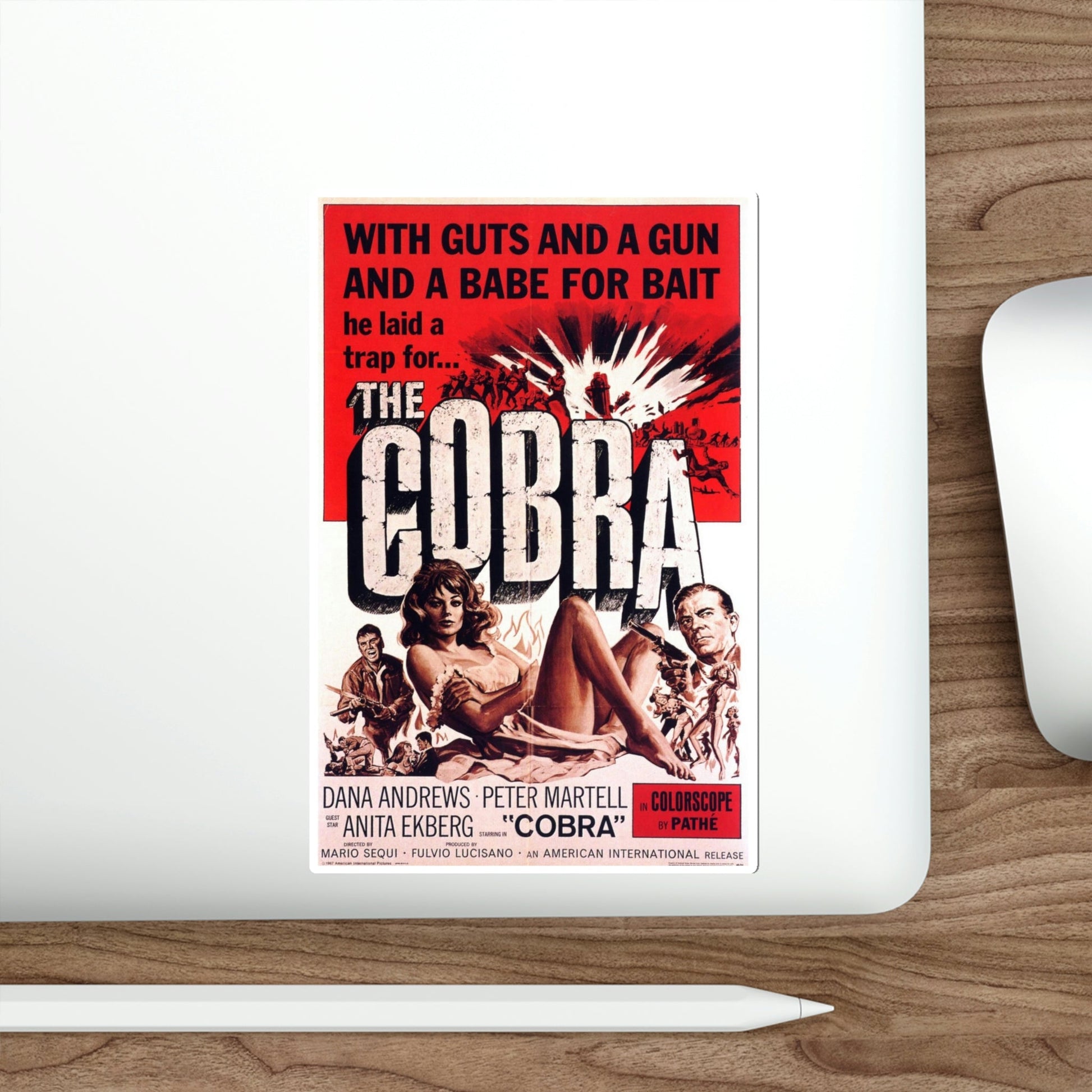 The Cobra 1968 Movie Poster STICKER Vinyl Die-Cut Decal-The Sticker Space