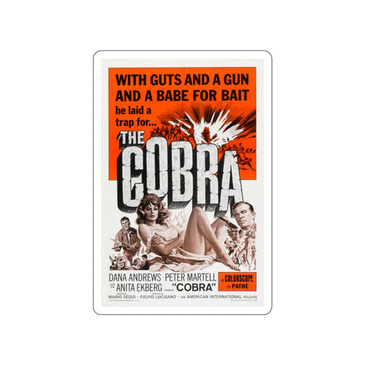 THE COBRA 1986 Movie Poster STICKER Vinyl Die-Cut Decal-White-The Sticker Space