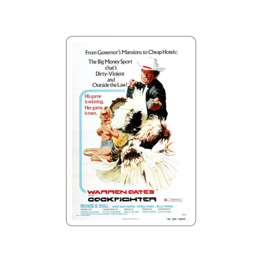 THE COCKFIGHTER 1974 Movie Poster STICKER Vinyl Die-Cut Decal-White-The Sticker Space