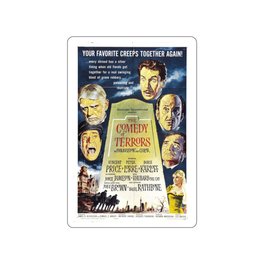 THE COMEDY OF TERRORS 1963 Movie Poster STICKER Vinyl Die-Cut Decal-White-The Sticker Space