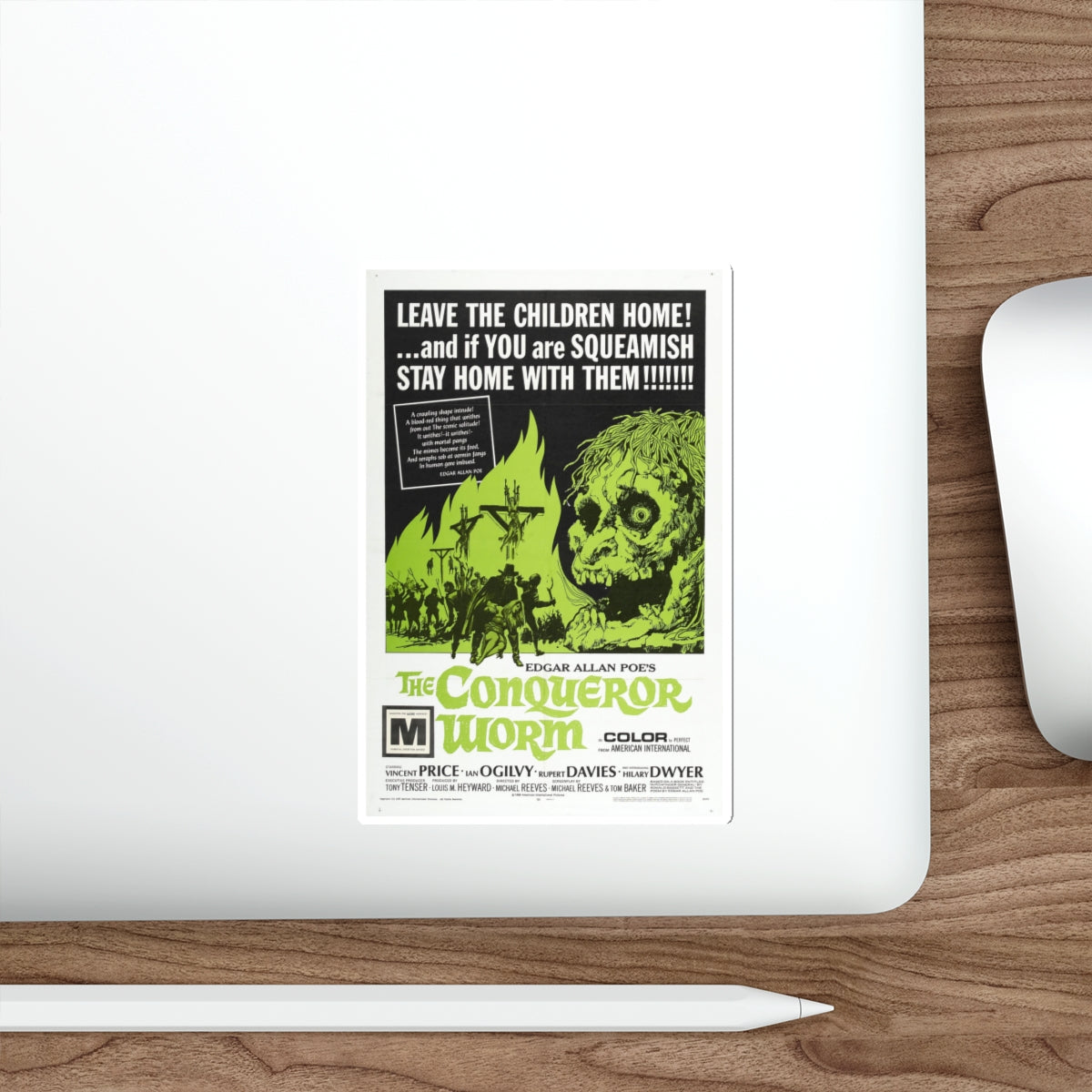 THE CONQUEROR WORM (WITCHFINDER GENERAL) 1968 Movie Poster STICKER Vinyl Die-Cut Decal-The Sticker Space