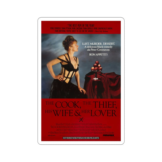 The Cook the Thief His Wife and Her Lover 1990 Movie Poster STICKER Vinyl Die-Cut Decal-6 Inch-The Sticker Space