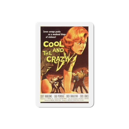 The Cool and the Crazy 1958 Movie Poster Die-Cut Magnet-2 Inch-The Sticker Space