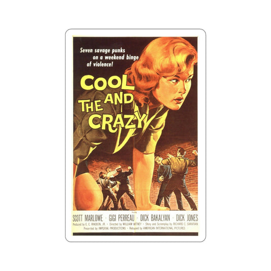 The Cool and the Crazy 1958 Movie Poster STICKER Vinyl Die-Cut Decal-6 Inch-The Sticker Space
