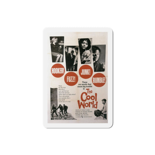 The Cool World 1964 Movie Poster Die-Cut Magnet-2 Inch-The Sticker Space